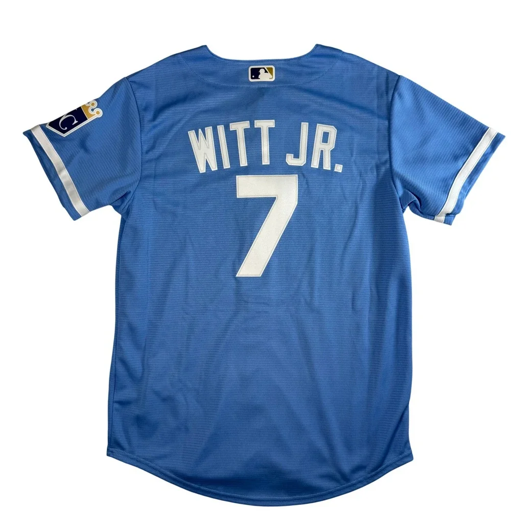 NWT Nike Bobby Witt Jr Kansas City Royals Jersey Youth M 10/12 Blue MLB